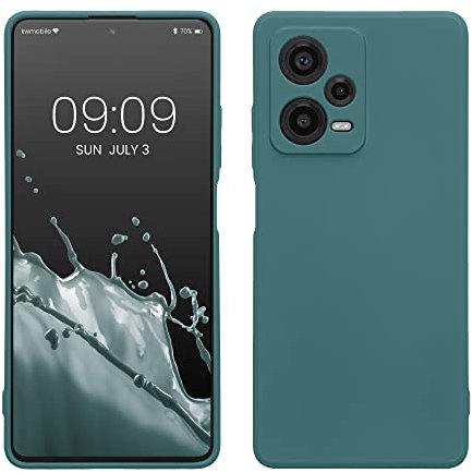 kwmobile Slim Case kompatibel mit Xiaomi Redmi Note 12 Pro+ 5G / Note 12 Pro Plus 5G Hülle - Handyhülle aus Silikon in Arctic Night