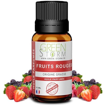 Huile PARFUMÉE Fruits Rouges 10 ML, Huile Essentielle - Diffusion, Cosmétique, Massage, Bain aromatique - DIY Bougie, Savon, Crème, Huile, Lotion - Peau Cheveux Green-Storm