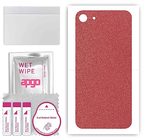 apgo Rückseite Schutzfolie, Skin, kompatibel mit Apple iPhone 8, Hinten Displayschutzfolie aus Vinylfolie, kratzfest, einfache Montage - Mattes Pastellrosa