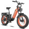 Extrbici 20Zoll Aluminium E-Bike für Erwachsene, Kommoda Fatbike 250W 25km/h 48V 20Ah 120km, Luftfederung, hydraulische Scheibenbremsen, 4-Zoll Fat Tires, Orange