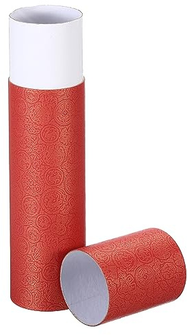 PATIKIL 2 Zoll x 9 Zoll Posterröhre Foto Aufbewahrungsröhre Rot | Kalligraphie Maltuben Versand Rohr, Für Papier Kunst Dokumente