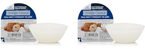 Yankee Candle Wax Melts, Soft Blanket, Up to 8 Hours of Fragrance, 1 Count, White (Pack of 2)