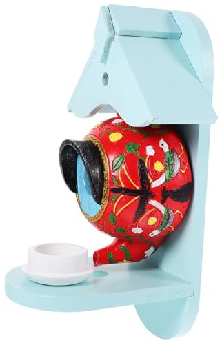 BESPORTBLE Teapot Shape Birdhouse Small Nesting Box Garden Bird House Kit Parakeet Home Budgie Feeder Garden Decor Bird Nesting Box