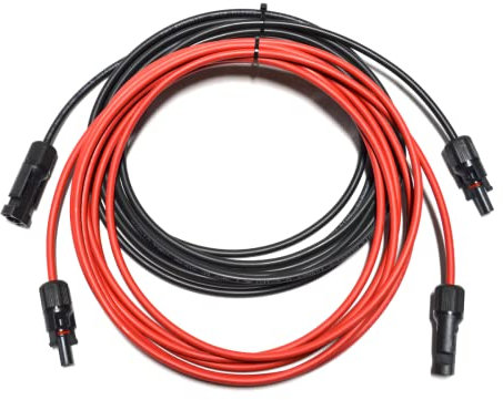 smartEC Solarkabel Verlängerungskabel Solarstecker schwarz rot 4-6mm² mit Solarstecker Solarmodule Solar Photovoltaik flexibel UV-beständig (2x 5m 6mm²)