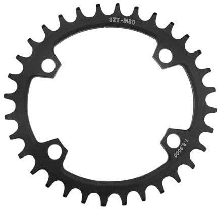 EMSea Cadena de bicicleta ovalada negra 96 BCD 32T para bicicleta estrecha, ancha y redonda, plato único para bicicleta de montaña