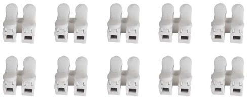 A2ZWORLD Morsetto Connettore Per Cavo Fili Elettrici Con Bottone a Pressione, Collegamento per Cablaggio (2 Poli)
