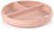 Jané Plato BLW Bebé con Compartimentos y Ventosa, Libre de BPA, Silicona, Compatible con Esterilizadores, Microondas, Horno, Color Rosa