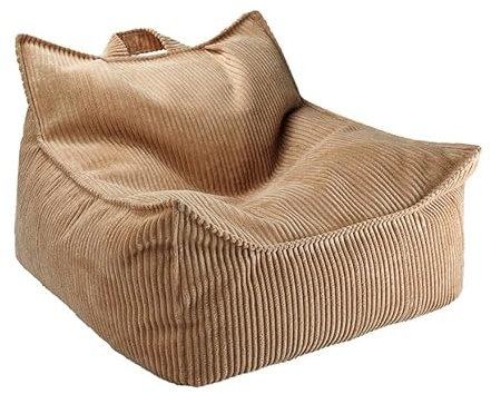 Wigiwama – Sitzsackstuhl – 80x70x50 cm – Hochwertiger Cordstoff – Mit Füllung – Toffee