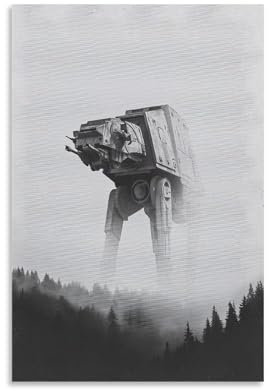 At-At Walker Aquarell-Kunst, Star The Wars, Filmposter, dekoratives Gemälde, Leinwand, Wandkunst, Wohnzimmer-Dekor-Poster, 30 x 45 cm