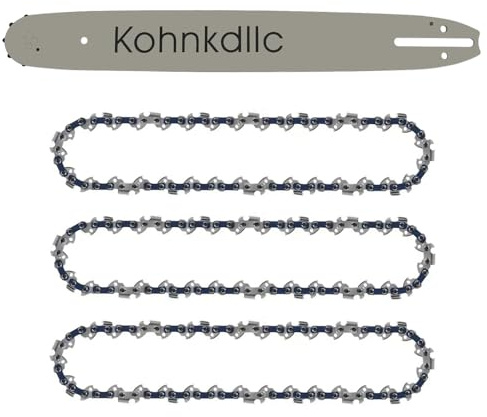 Kohnkdllc 3pcs 16 3/8 050 60 Drive Link Chainsaw Chains and 1 Guide Rail Combo for Stihl 260 290 310 360 for Oregon 160RNDD025 for Husqvarna 455 Rancher 372XP