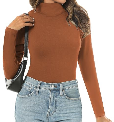 Totatuit Rollkragenpullover Damen StrickRollkragenpullover Winter Rollkragen Pulli Herbst Sweatshirt Warm Langarmshirt aus Strick Oberteile