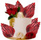 6 Stück Papier Palmen Fächer Kuchen Deko Palme Fan Tortendeko Handwerk DIY Fan Cupcake Toppers Palme Speer Blätter Cake Toppers für Baby Dusche Hochzeit Geburtstag Party Kuchen Dekoration Knall Rot