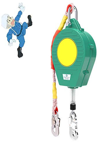 Cordino anticaduta retrattile, cavo di sicurezza auto-retrattile Protezione anticaduta personale, dispositivo anticaduta ad alta quota per lavori di costruzione di tetti Protezione anticaduta person