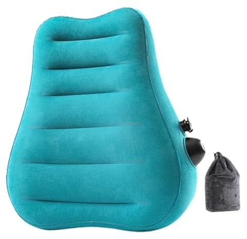 KESOTO Lordosenstützkissen, Keilkissen, weich, bequem, schnell aufblasendes, entleerbares, aufblasbares Keilkissen für unterwegs fürs Bett, Blau