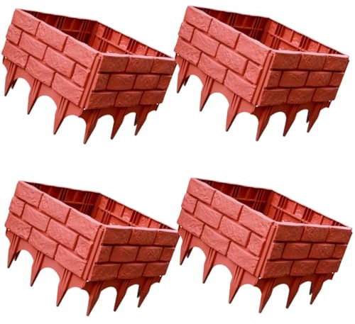 BESPORTBLE 4stücke Teiliger Kunststoffzaun Für Garten Rasenkanten Landschaftsbegrenzung Gartenzaun Beeteinfassung Zierzaun Outdoor