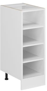 Vicco Küchenregal R-Line, offener Küchenschrank, Weiß, 30 cm ohne Arbeitsplatte