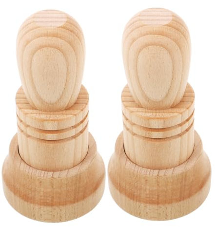 Sosoport Wooden Paper Plant Pot Maker and Newspaper Pot Maker Set for Diy Seedling Starter Gardening Tool 2 Sets Light Brown Wood for Home Nursery