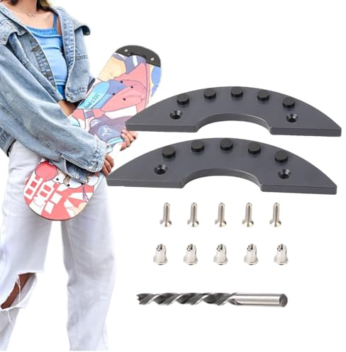 Skateboard-Spark-Platte - Sparks Für Skateboard, 2 Stück Longboard Spark Plate Zubehör, Spannung Geliefert Friction Tool, Schwarzes Skateboarder-Zubehör Für Cool Tail Bone