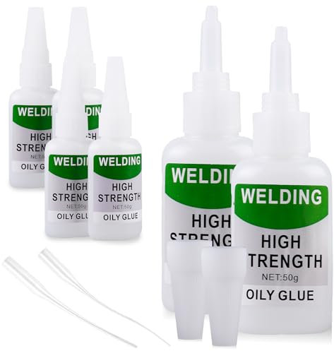 6 colle istantanee extra forti, super resistenti all'acqua, 50 g, universale, super adesivo, super adesivo, super forte, resistente al calore, per plastica, vetro, legno