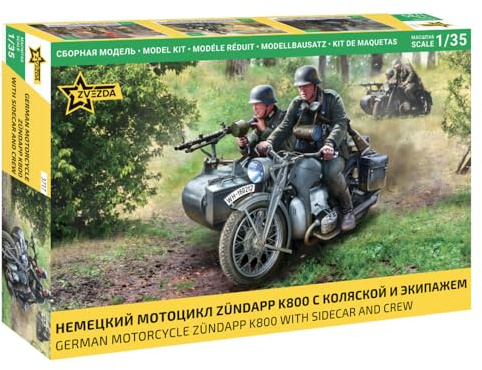 Zvezda 923717-1/35 Zündapp K800 with Side Car Scale 1:35