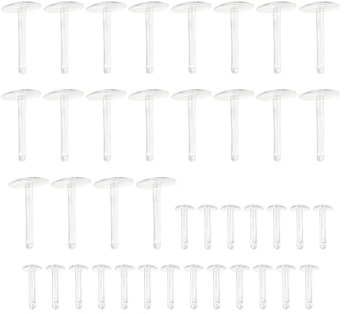 ZenithQuest 40pcs Luncheon Meat Bait Stops Clear Plastic Terminal Tackle Accessories Carp Fishing Hook Bait Accessories for Coarse Fishing Wary Carp
