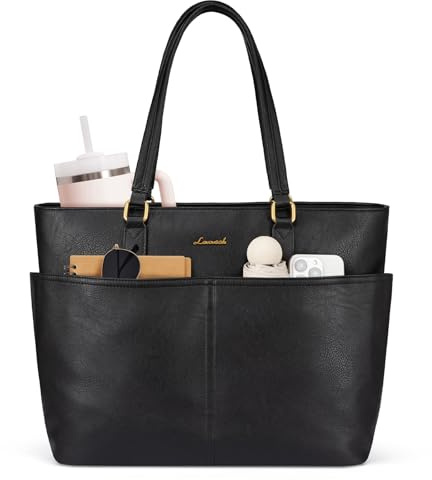 LOVEVOOK Handtasche Damen Groß, Laptoptasche 17,3 Zoll, Arbeitstasche