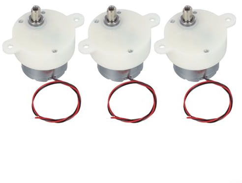 Motoriduttore ad alta coppia DC 6V 5RPM, con doppio albero piatto, motore elettrico a basso numero di giri, per illuminazione di palcoscenico e sistemi di allarme, motore di riduzione per uso comune