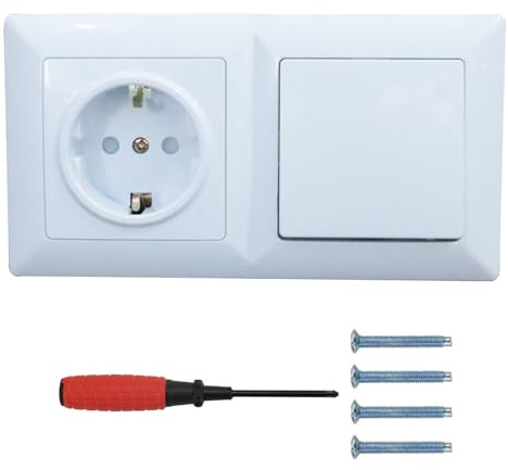 guobinZH Enchufe con Interruptor y Marco 16A 250V Interruptor de luz