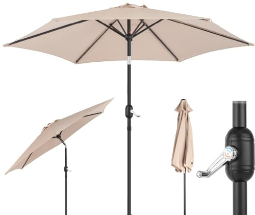 LEADZM Sonnenschirm Ø230 cm Khaki