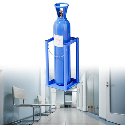 OWOHYG Soporte De Acero para Almacenar Cilindros De Oxígeno, Ideal para Botellas Pequeñas, con Base Segura para Residencias De Ancianos Y Uso Doméstico..L-21cm(8 1/4