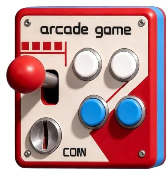 Generico Pannello interruttori arcade retrò, copri interruttore luce arcade, decorazione murale vintage per sala giochi con joystick e pulsanti colorati, decorazione artistica da parete (1Pc)