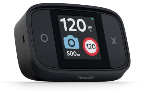 Needit Drive One Pro Verkehrswarner [NEUHEIT 2026] mit Farbdisplay | Für Apple CarPlay & Android Auto I mit Live-Verkehrswarnungen I Kein Abo erforderlich I Mit Daten von Blitzer.de
