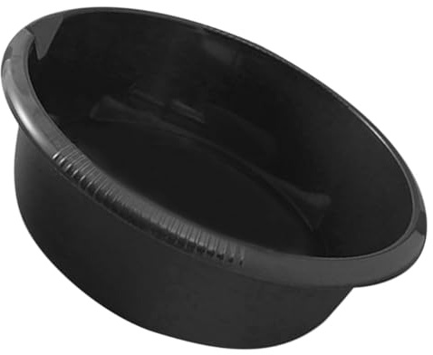 BESTOYARD Bassine en Plastique Noir 6,5l pour Lavage de Vêtements et Vaisselle, Design Compact, Facile à Ranger, pour Évier Cuisine