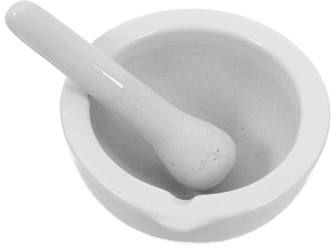 Abaodam Mortier Assorti et Céramique Laboratoire pour Beige Pilon | Usage Pédagogique en Sciences, Nettoyage Facile, Conception Ergonomique, Résistance aux Hautes Températures