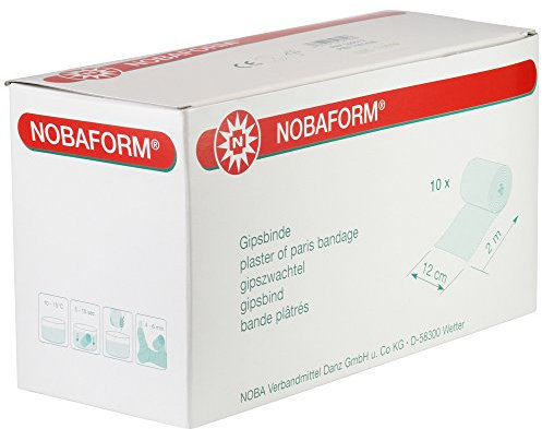 NOBAFORM 2 m Gipsbinde 10 Stück, Größen:12 cm