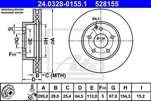 ATE 24.0328-0155.1 Bremsscheiben