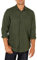 Amazon Essentials Men's Regular-Fit Long-Sleeve Two-Pocket Flannel Shirt, Olive Heather, M