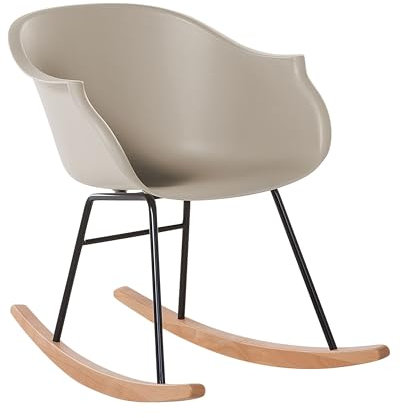 Beliani Stilvoller skandinavischer Schwingstuhl Beige Kunststoff Harmony
