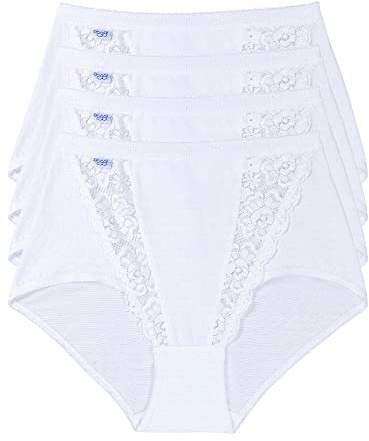 Sloggi Chic Maxi 4 Pack Briefs White White 5XL - 24