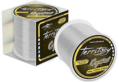 Mikado - Filo da Pesca Territory Crystal monofile 0,22-0,40 mm, Bobina 600 m, in Confezione Originale (0,26 mm/8,92 kg)