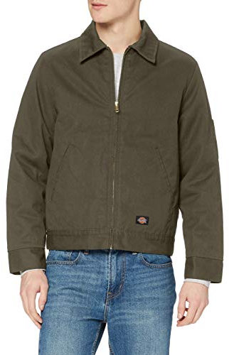 Dickies Men's Lined Eisenhower Jacket, Moss, Large