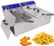 TAIMIKO Friteuse électrique commerciale 2 réservoir en acier inoxydable 3000W*2 220V-240V Thermostat 60-200 °C
