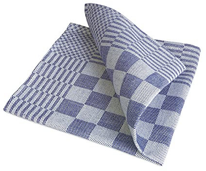 Stoffservietten, 24 Stück, Blau und Weiß Kariert, 40x40cm, Treb WS