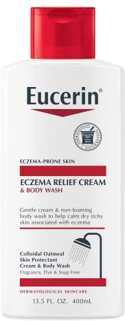 Eucerin Crème anti-eczéma et gel douche pour le corps, gel douche pour l'eczéma, flacon de 30 ml