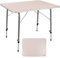 AKTIVE Mesa plegable camping, Mesa altura regulable, Mesa camping, 80x60x50-69 cm, estructura aluminio, Ø22 mm, color malva, Mesa ligera, Mesa auxiliar (52868)