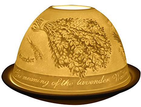 Nordic Light Lampenschirm | Lavendel Teelichthalter Teller | Spitze Geschenkidee | Kerzenzubehör weiß Gemustert Einheitsgröße