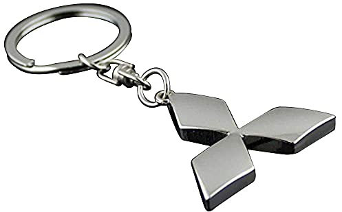 GDDCC Auto-Logo-Schlüsselanhänger Ringe für Damen und Herren, verchromte Schlüsselringe (passend für Mitsubishi)