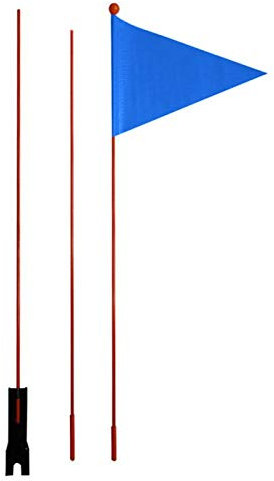 Fanion De Vélo Drapeau De Sécurité À Vélo Drapeau De VéloB Fanion Pour Vélo Tige En Fibre De Verre Avec Un Fanion Imperméable, Hauteur Réglable, Pour Vélo, Remorque, Camions,VTT, Scooter 60 Cm 3 Noeus