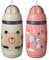 Tommee Tippee Insulated Straw Bottle, 266ml, for Toddlers 12m+, 2 Pack, Pink and Grey, Spill Proof Toddler Water Bottle, Flip Lid Helps Keep Straw Clean, Leak-Proof and BPA Free