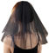 SINLOV Hochzeitsschleier 2-stufiger Schleier Damen Hochzeitsschleier Brautschleier Tüllschleier Schulterlänge kurzer Schleier mit Clip Haarschmuck für Bräute (Schwarz), Schwarz , Einheitsgröße